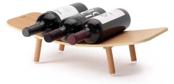 Umbra Porta bottiglie da tavolo in legno dal design moderno ed elegante "Vinola" -