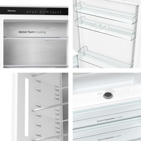 Hisense Frigorifero da Incasso Combinato Capacit 377 Litri Classe energetica D Raffreddamento No Frost colore Bianco - RB3B370SAWD1