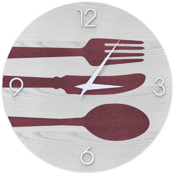 Lignis Orologio da parete piccolo in legno "Cutlery" dal design moderno - Dolcevita - Objects