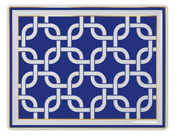 Baci Milano Vassoio rettangolare grande in porcellana dal design moderno ed elegante - Infinity