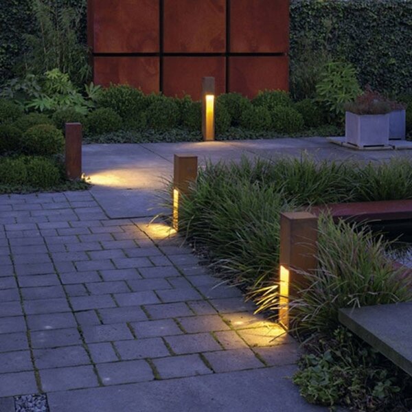 SLV Lampione da giardino RUSTY, Marrone / Ruggine, Metallo, Campagna / Rustiche, Lampada da esterni