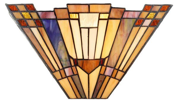 Artistar Applique da parete Tiffany Esmea, Multicolore, Soggiorno / Sala da pranzo, Metallo, Tiffany, Applique
