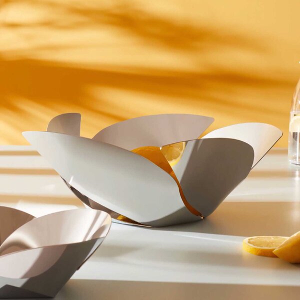 Alessi Fruttiera in acciaio inossidabile lucida dal design moderno ed elegante - Twist Again