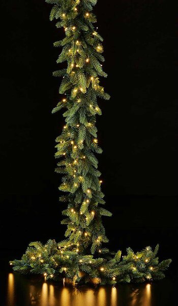 EDG - Enzo de Gasperi Addobbo natalizio festone di pino illuminato con 170 led Verde