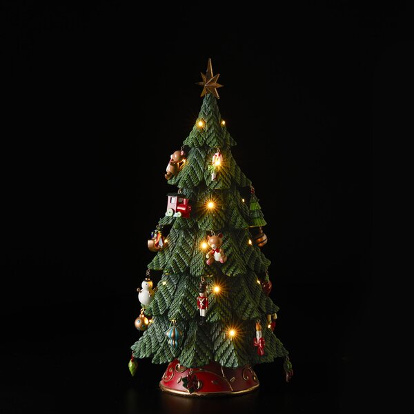 EDG - Enzo de Gasperi Decorazione natalizia alberello di pino da tavolo illuminato con 52 led -
