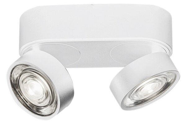 Rossini Hole HOL150 applique e plafoniera LED doppia 2x6,4W struttura bianca
