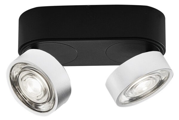Rossini Hole HOL050 applique e plafoniera LED doppia 2x6,4W struttura nera