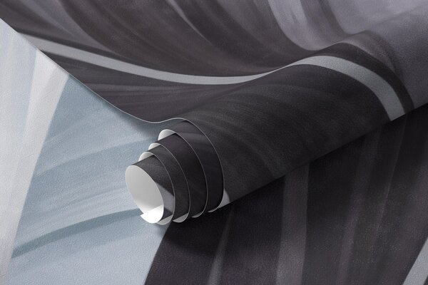 Carta da parati Foglie tropicali nei toni del blu e del grigio, dalla trama marcata e di grandi, Carta da parati Buffer, w10055v1 : Uwalls.it