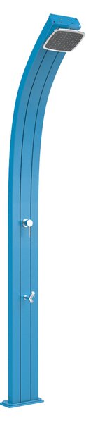 Doccia Solare da Esterno Giardino 30L Miscelatore e Lavapiedi Arkema Spring Blu