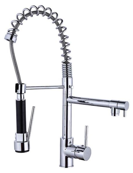 Solidchoice - Rubinetto da cucina per acqua calda e fredda con design a spirale