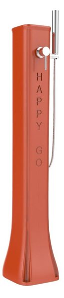 Doccia Solare da Giardino 23L Miscelatore e Doccetta Mobile Arkema Happy Go Arancio