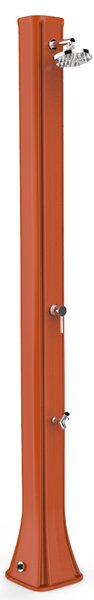 Doccia Solare da Giardino 40L Miscelatore e Lavapiedi Arkema Big Happy Five Arancio
