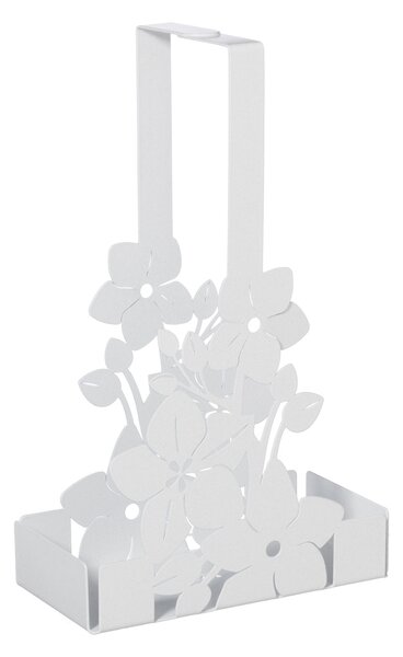 Arti e Mestieri Porta bicchieri floreale con decorazione floreale Fior di Loto Metallo Bianco Marmo