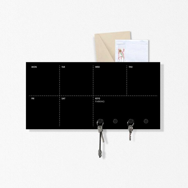 Design Object Appendichiavi da parete con planner settimanale lavagna magnetica e calendario -