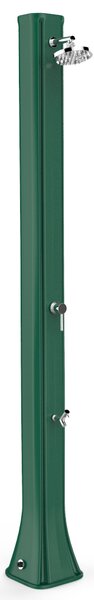 Doccia Solare da Giardino 40L Miscelatore e Lavapiedi Arkema Big Happy Five Verde Scuro