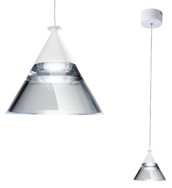 Lampadario moderno promoingross cony s1 led cct metallo metacrilato - Promoingross