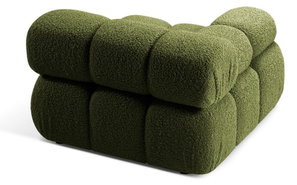 Modulo divano verde in tessuto bouclé (angolo sinistro) Bellis - Micadoni Home