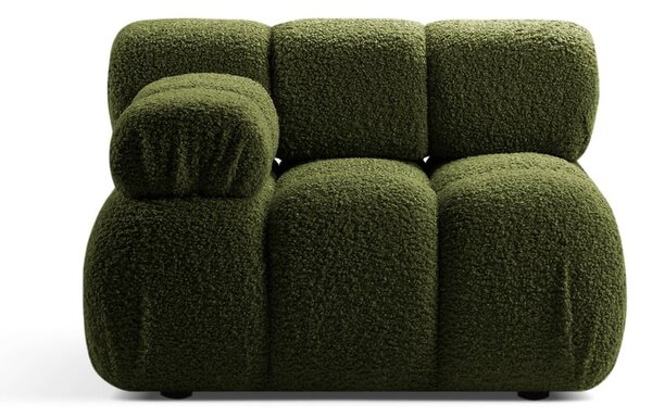 Modulo divano verde in tessuto bouclé (angolo sinistro) Bellis - Micadoni Home
