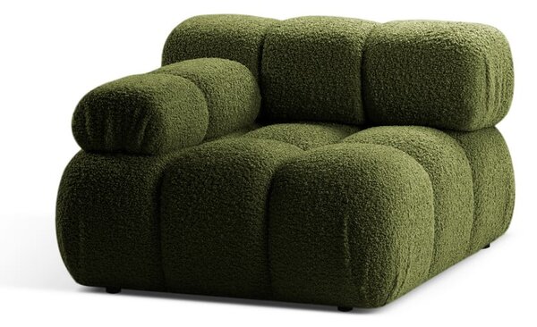 Modulo divano verde in tessuto bouclé (angolo sinistro) Bellis - Micadoni Home