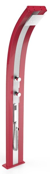 Doccia da Esterno Giardino Miscelatore e Doccetta Mobile Arkema Dada Fascia Inox Cherry