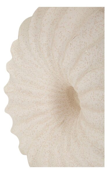 Lampada da tavolo color crema in ceramica con paralume in tessuto (altezza totale 40 cm) Anemone – Mauro Ferretti