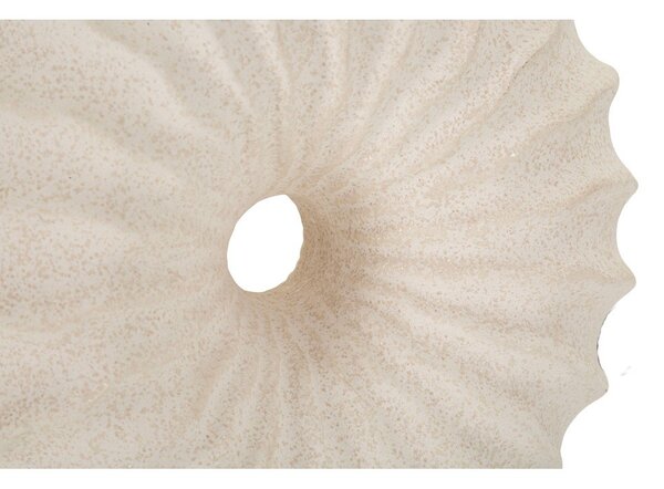 Lampada da tavolo color crema in ceramica con paralume in tessuto (altezza totale 40 cm) Anemone – Mauro Ferretti