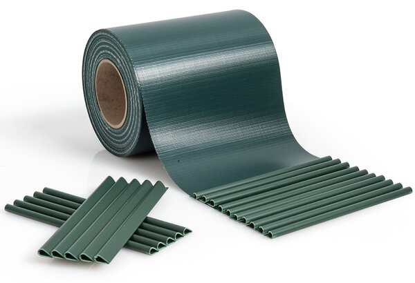 Costway Rivestimento per cancello con 20 clip, Pellicola per proteggere da rumore vento e privacy, Verde