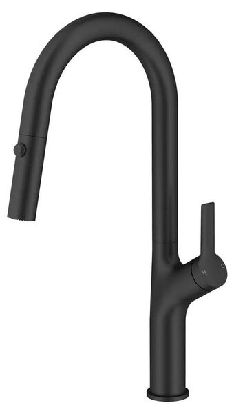 Solidchoice - Rubinetto da cucina estraibile con finitura nero opaco