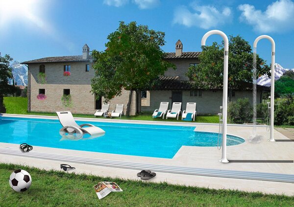 Doccia da Esterno Giardino Miscelatore e Doccetta Mobile Arkema Funny Yin Dove Grey