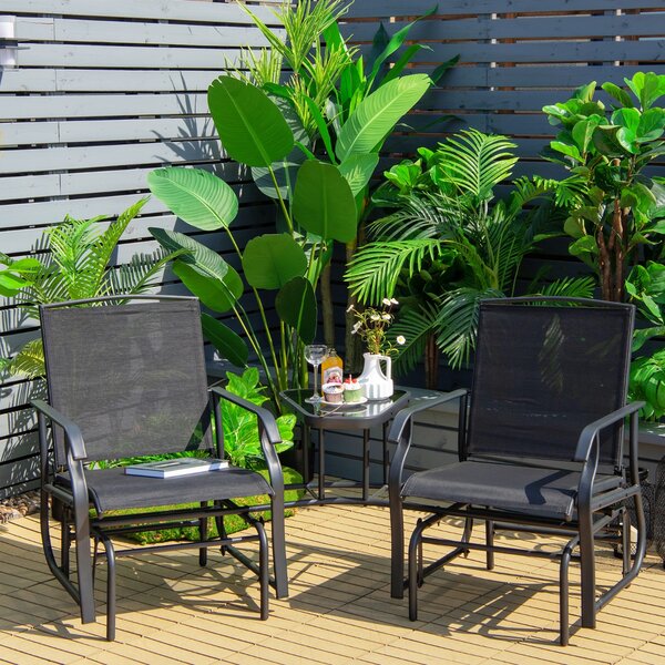 Tavolo Da Pranzo Da Patio Per 4 Persone, Tavolo Da Pranzo Da Esterno Con Foro Per Ombrellone 85 X 85 X 74 Cm