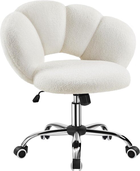 Sedia da ufficio, sedia girevole ergonomica, schienale imbottito confortevole, regolabile in altezza, portata massima 136 kg, ideale per soggiorno, camera da letto, ufficio