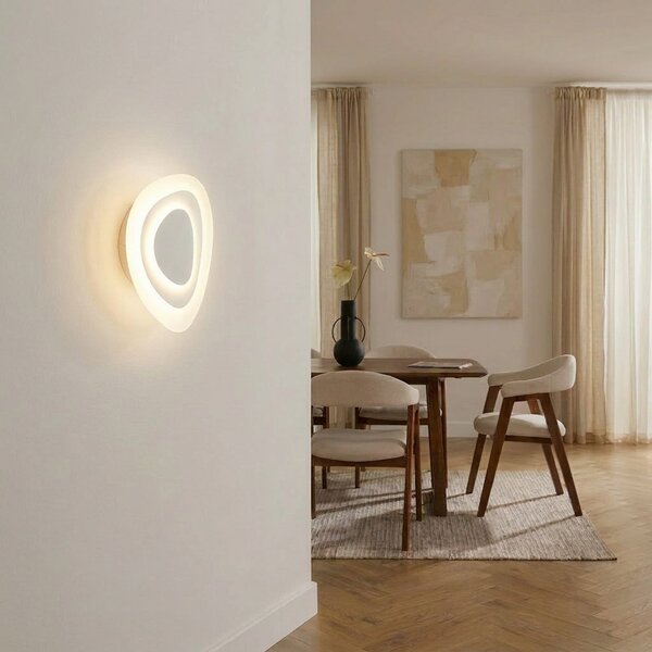 Applique da parete Lindby, Delar, dimmerabile, Bianco, Soggiorno, Plastica, Moderno