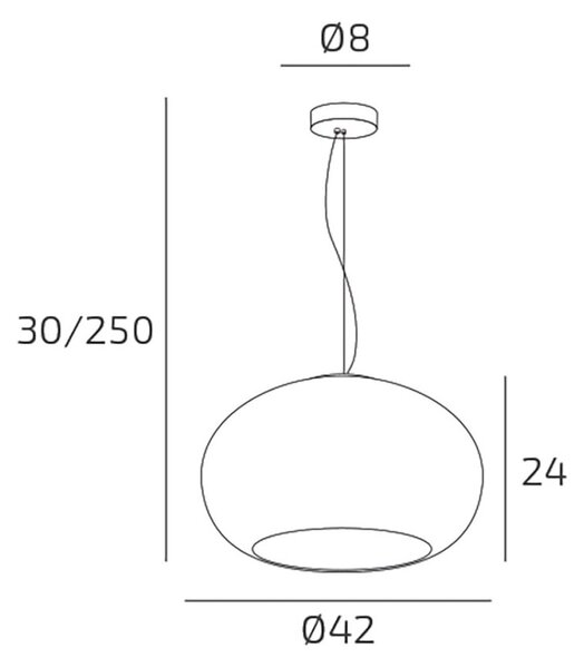 Lampadario vetro soffiato tortora top light casper 1218 s42 to e27 led - Top Light