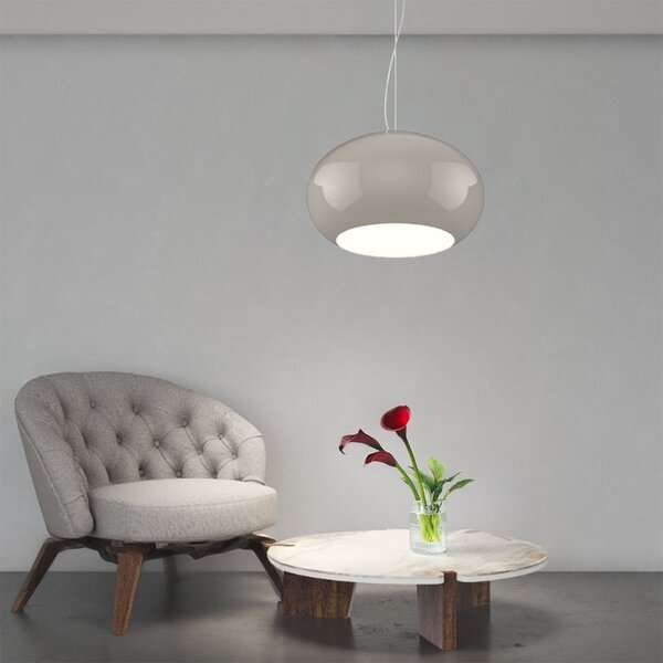 Lampadario vetro soffiato tortora top light casper 1218 s42 to e27 led - Top Light