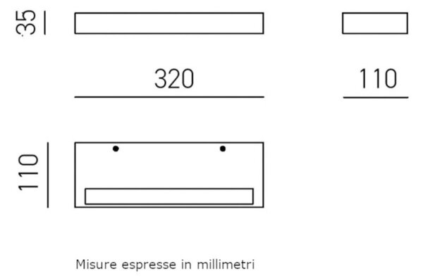 Applique moderno gea luce gap572 led monoemissione alluminio - Gea Luce