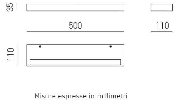 Applique moderno gea luce gap575 led monoemissione alluminio - Gea Luce