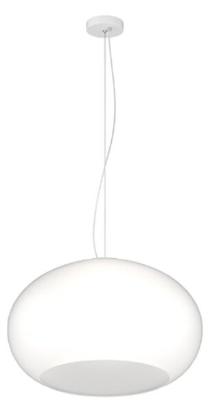 Lampadario vetro soffiato bianco latte top light casper 1218 s42 bi e27 led - Top Light