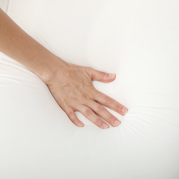 HOMCOM Cuscino in Schiuma Viscoelastica con Design Ergonomico, 91x40 cm, Crema | Aosom Italy