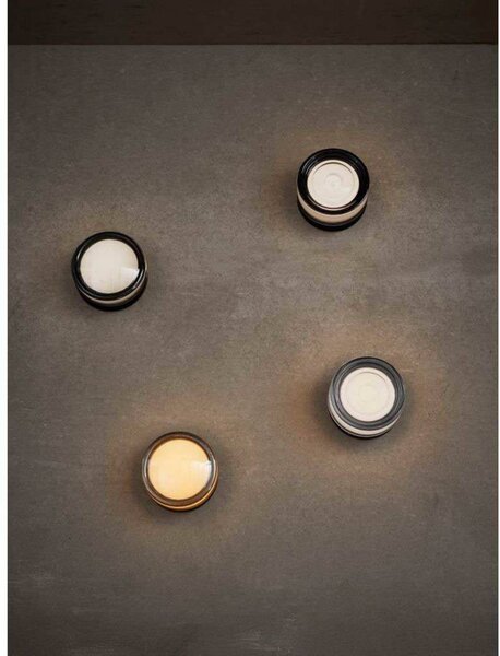 LOOM DESIGN plafoniera LED Otto Convex, ambra, IP65 dimmerabile, Crema / Ambra, Bagno, Vetro, Moderno, Plafoniere LED