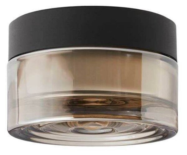 LOOM DESIGN plafoniera LED Otto Wave, grigio, IP65 dimmerabile, Alluminio / Grigio / Zincato, Vetro, Moderno, Plafoniere LED