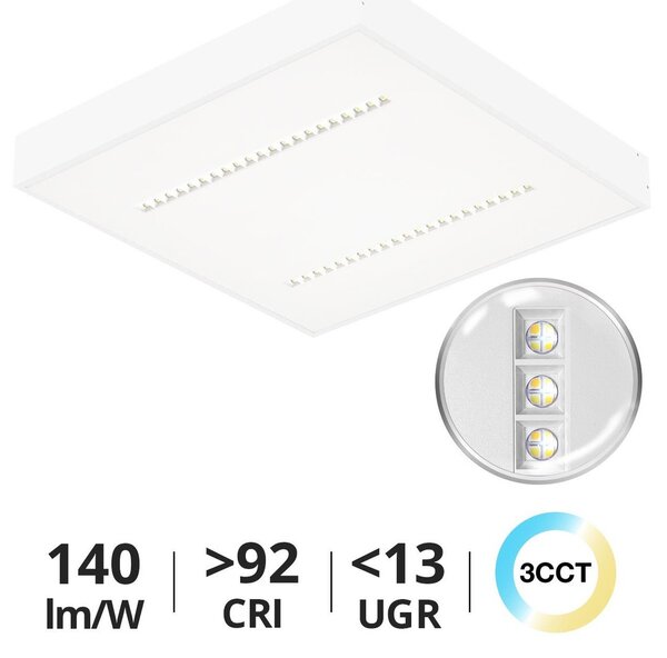 Plafoniera LED 60x60 28W 36W 42W CCT CRI92 UGR13 con driver Philips Colore Bianco Variabile CCT