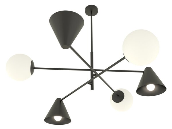 Lampadario a sospensione HERMES 6 Black