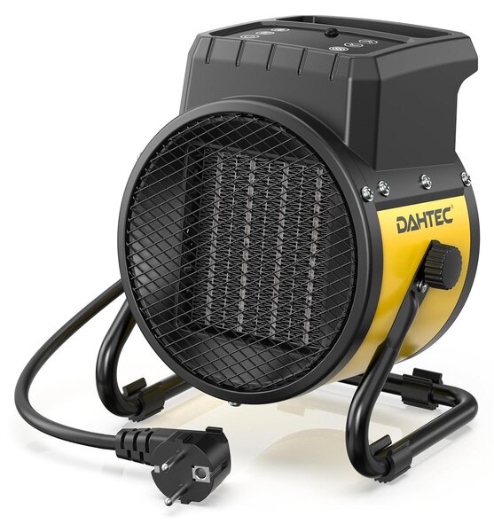 Stufa ventilata in Vetroceramica - Potenza: 2000 W - Dimensioni compatte: 19,5 x 23 x 16 cm - Colore: giallo