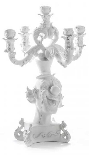 Seletti Candeliere con 5 fuochi in resina dal design moderno ed eccentrico "Clown" - Burlesque