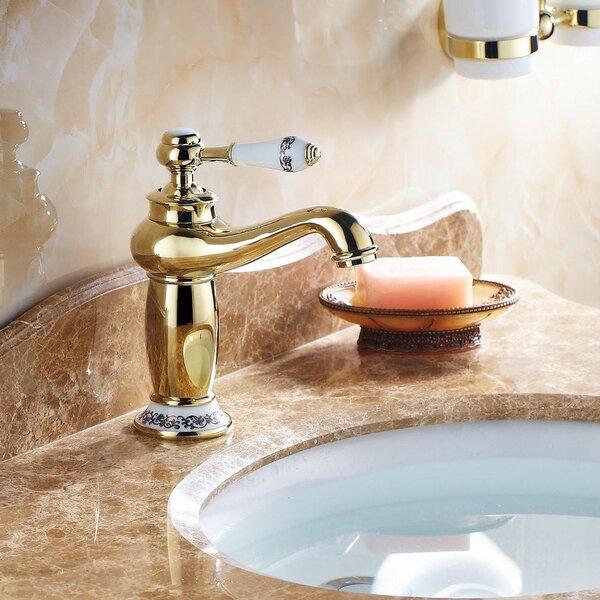 Solidchoice - Miscelatore monocomando in ottone con finitura dorata per il bagno