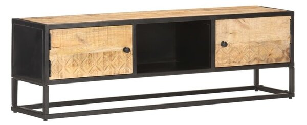 vidaXL Mobile Porta TV in Teak con Finitura Naturale 120x30x40cm