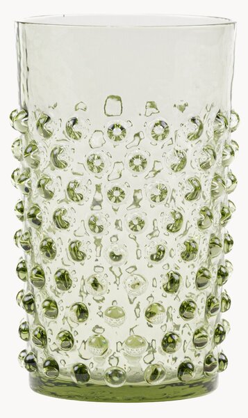 Set di 6 bicchieri in vetro soffiato Opaline Hobnail