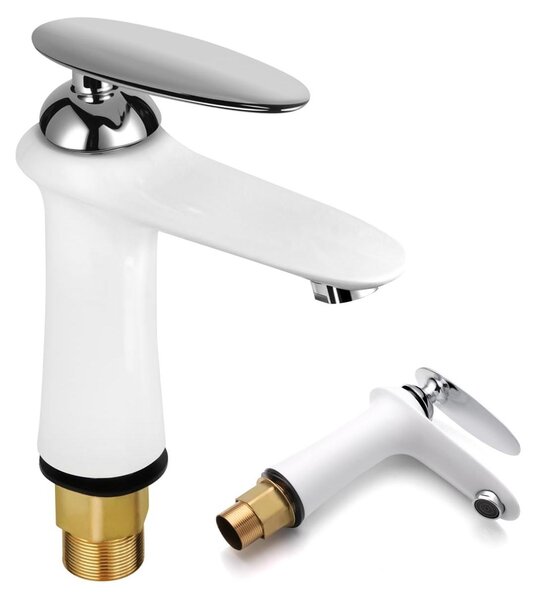 Omgoods - Rubinetto per lavabo da bagno in ottone con design vintage