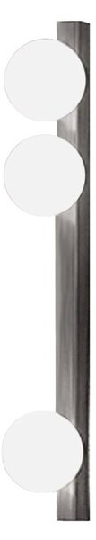 Applique perenz snooky 8480 gr g9 led metallo grigio titanio sfera vetro soffiato bianco - Perenz