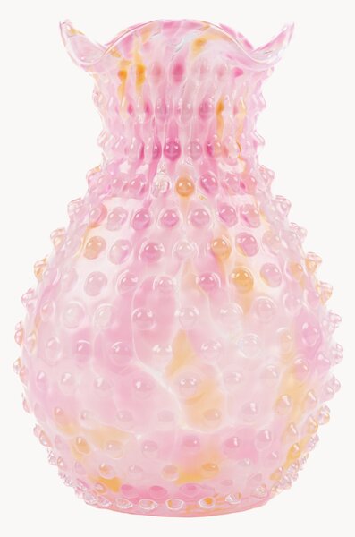 Vaso in vetro soffiato Confetti Hobnail Blonde